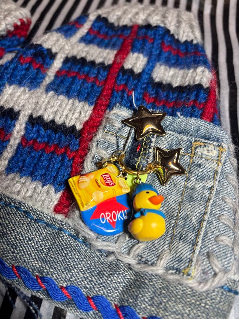 58◆ アーガイルデニムニット【OROKU】　パピリーヒルズ