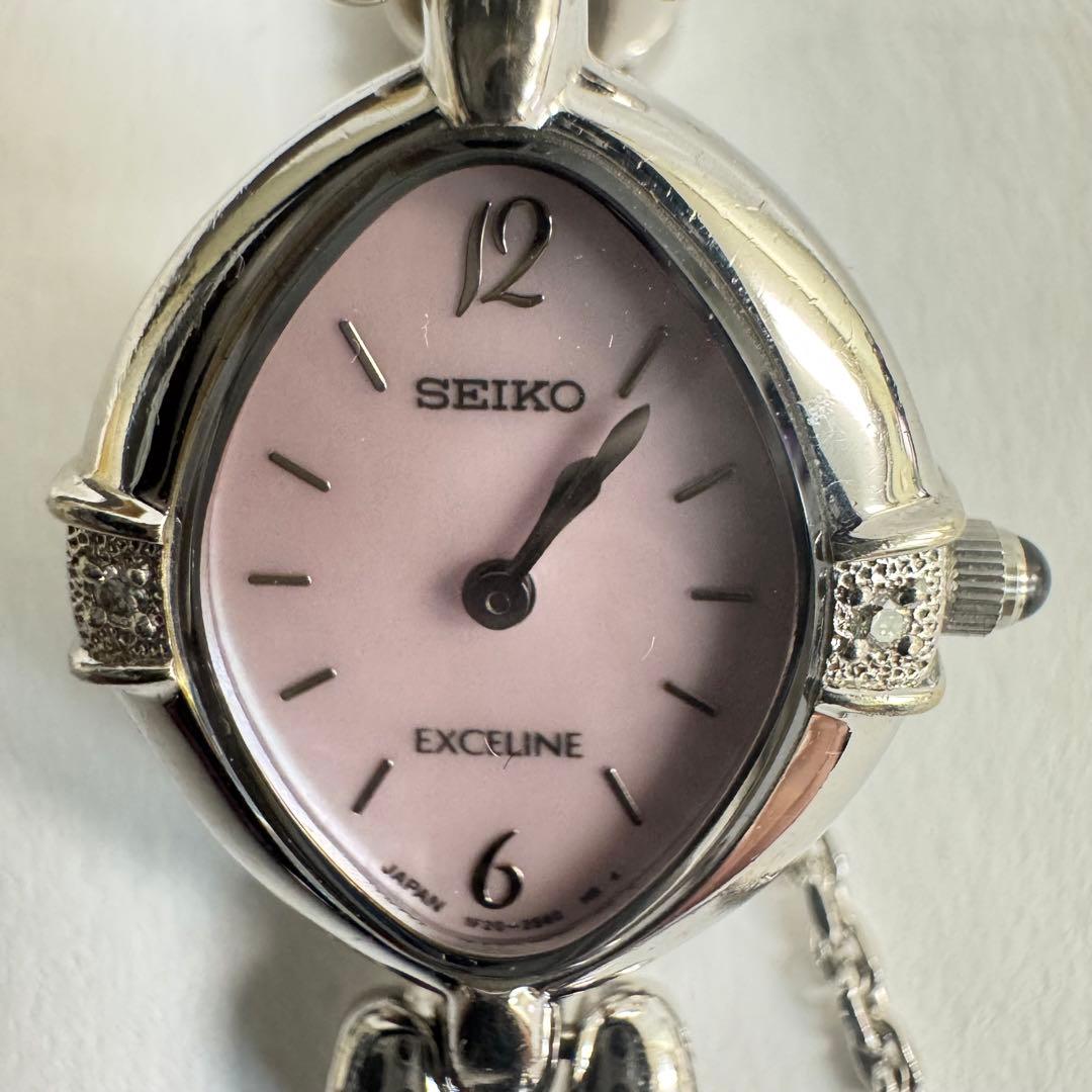 即日発送可能‼️SEIKO ピンクシェル 2Pダイヤモンド レディース腕時計