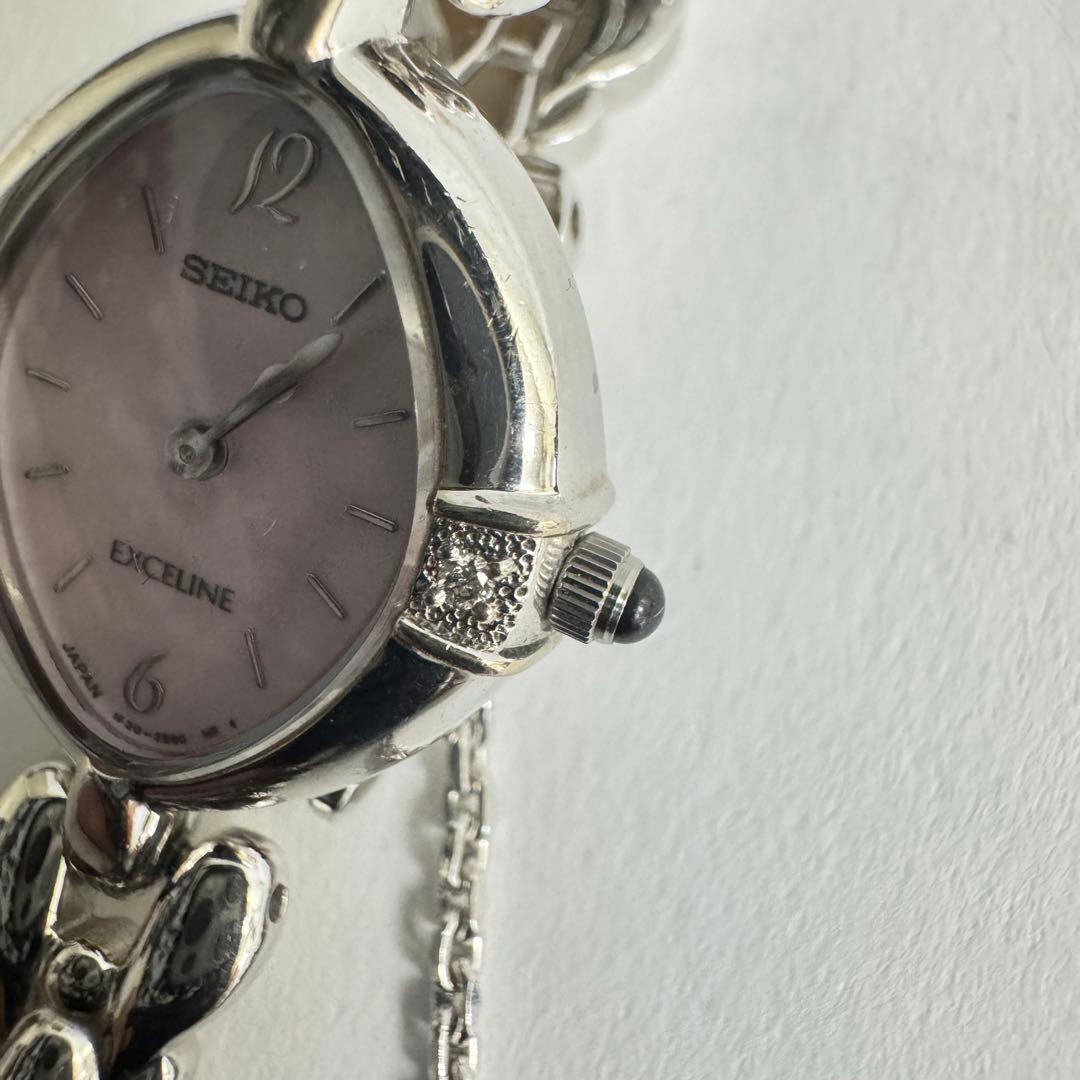 即日発送可能‼️SEIKO ピンクシェル 2Pダイヤモンド レディース腕時計