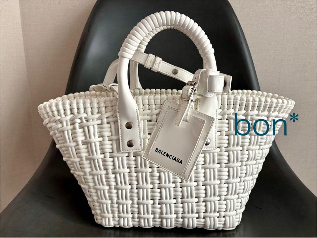 y【購入証明書あり】BALENCIAGA ビストロ バッグXS カゴバッグ
