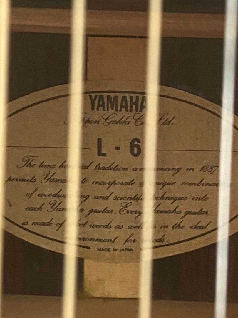 YAMAHA アコースティックギター　l-6