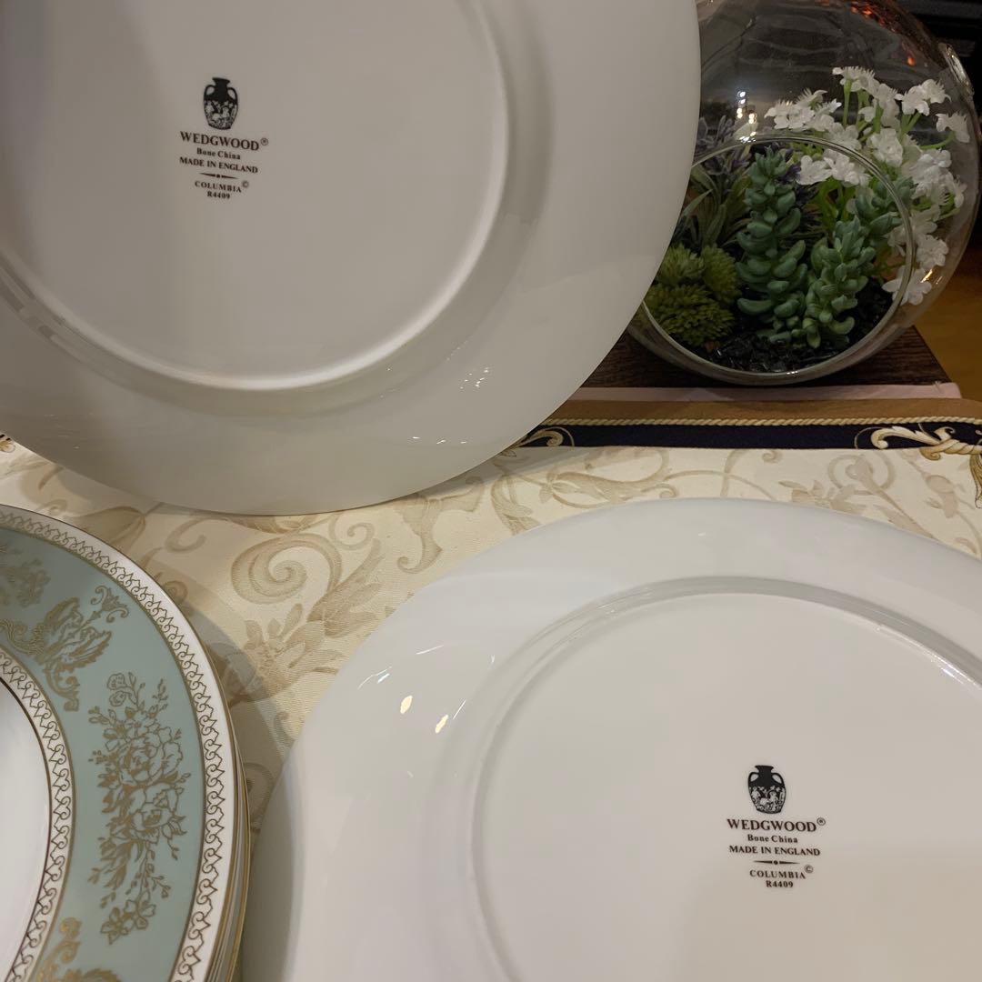 ウェッジウッド コロンビア　セージグリーン 27cmディナープレート　5枚