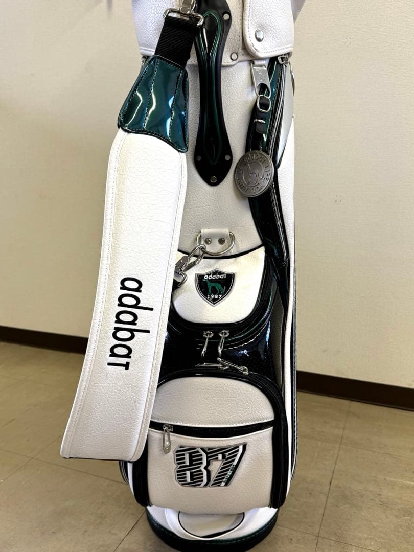 addabar ゴルフキャディバッグ ホワイト・グリーン