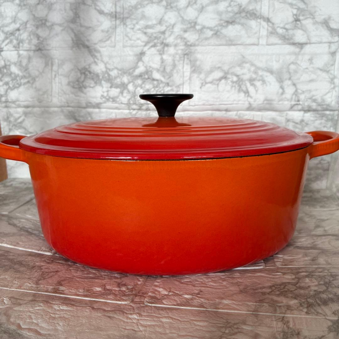 【 ル・クルーゼ 】人気のオレンジ 両手鍋ココットオーバル27cm