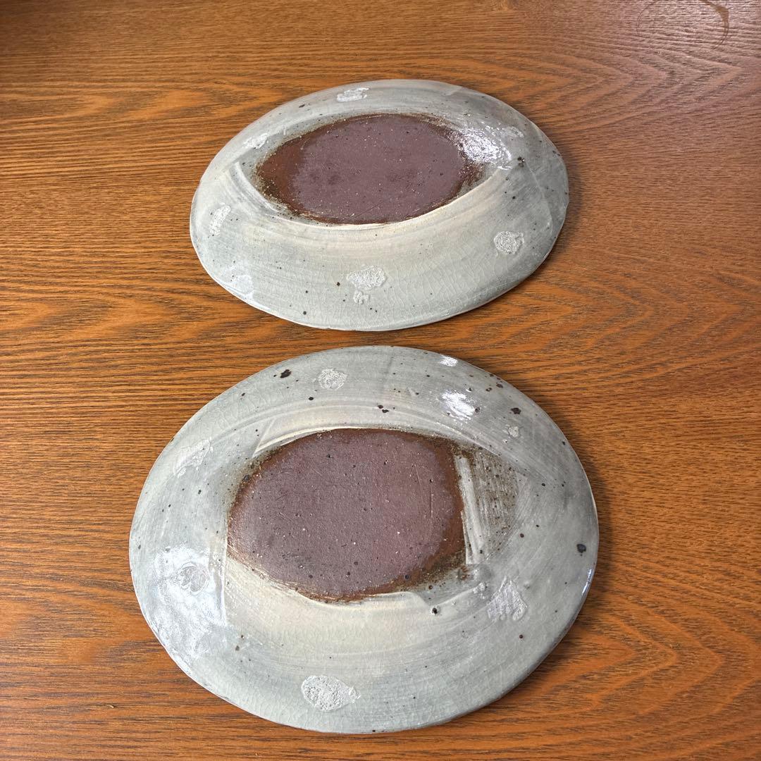 川口武亮さんの三島オーバル皿 2点