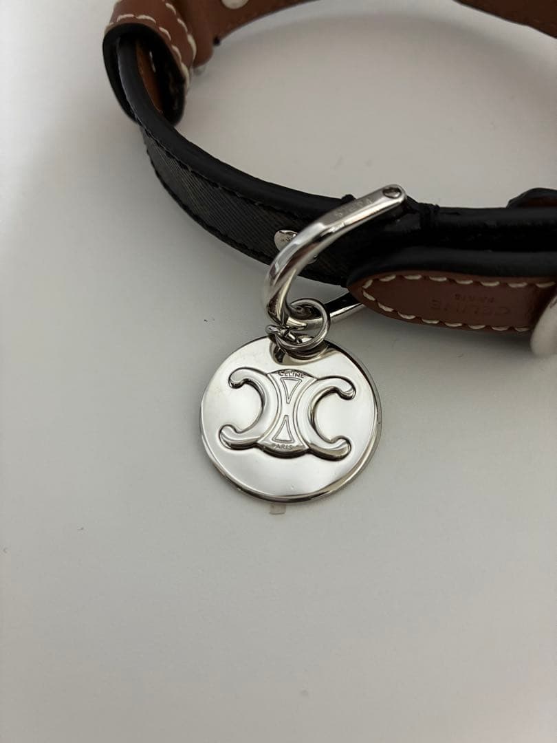 【極美品】セリーヌ　トリオンフ　首輪　リードトップセット　ドッグカラー　現行