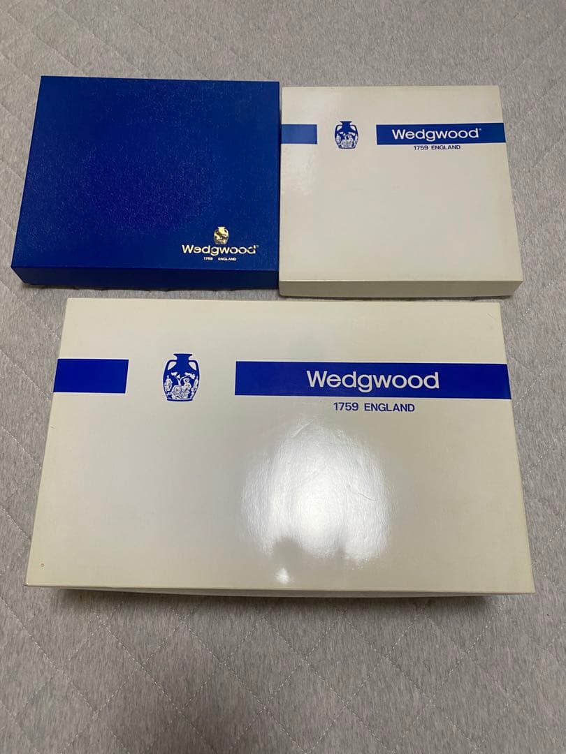ウェッジウッド　ジャスパーウェア　ブルー　ティーカップ2客・皿2枚