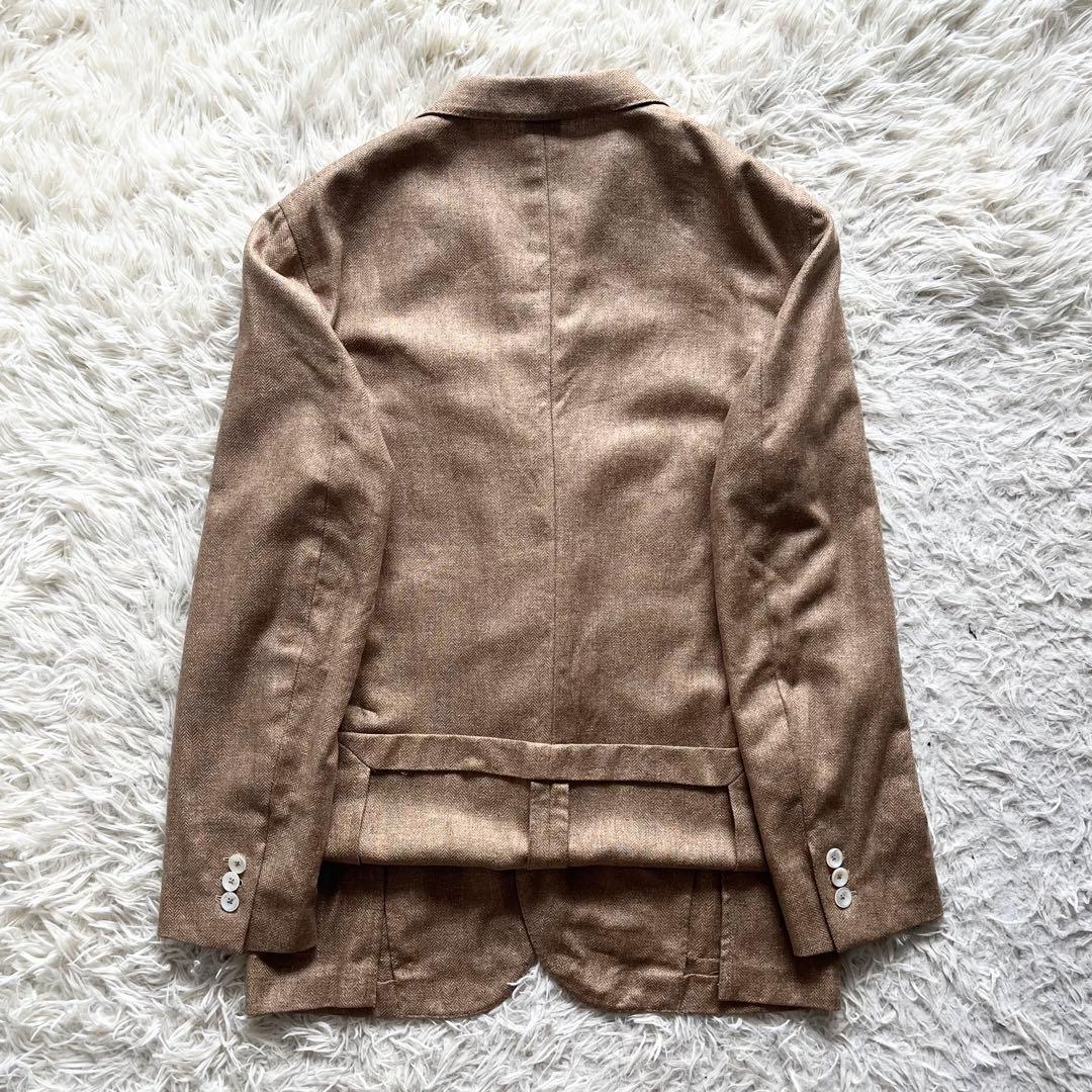 <美品>BOGLIOLI dover キャメル シルク100% ジャケット 48