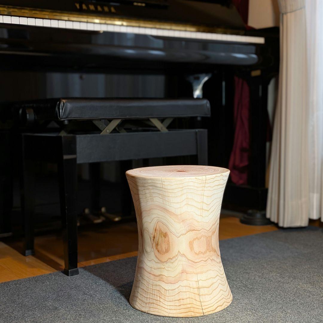 檜　丸太　椅子　スツール　高さ約32.5㎝