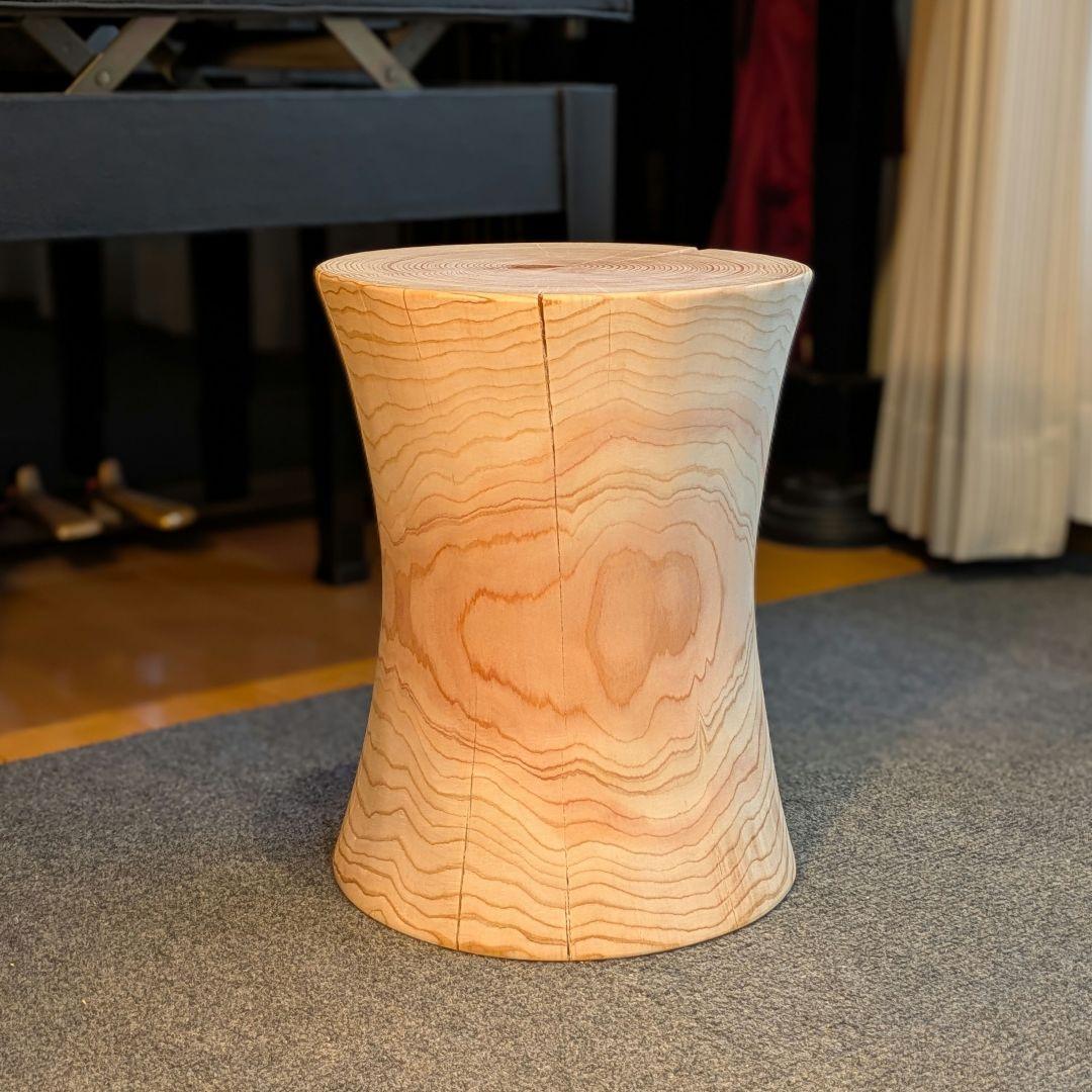 檜　丸太　椅子　スツール　高さ約32.5㎝