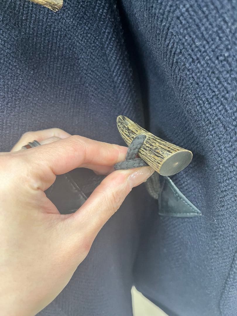 HERMES エルメス ヴィンテージ ダッフルコート ネイビー 52