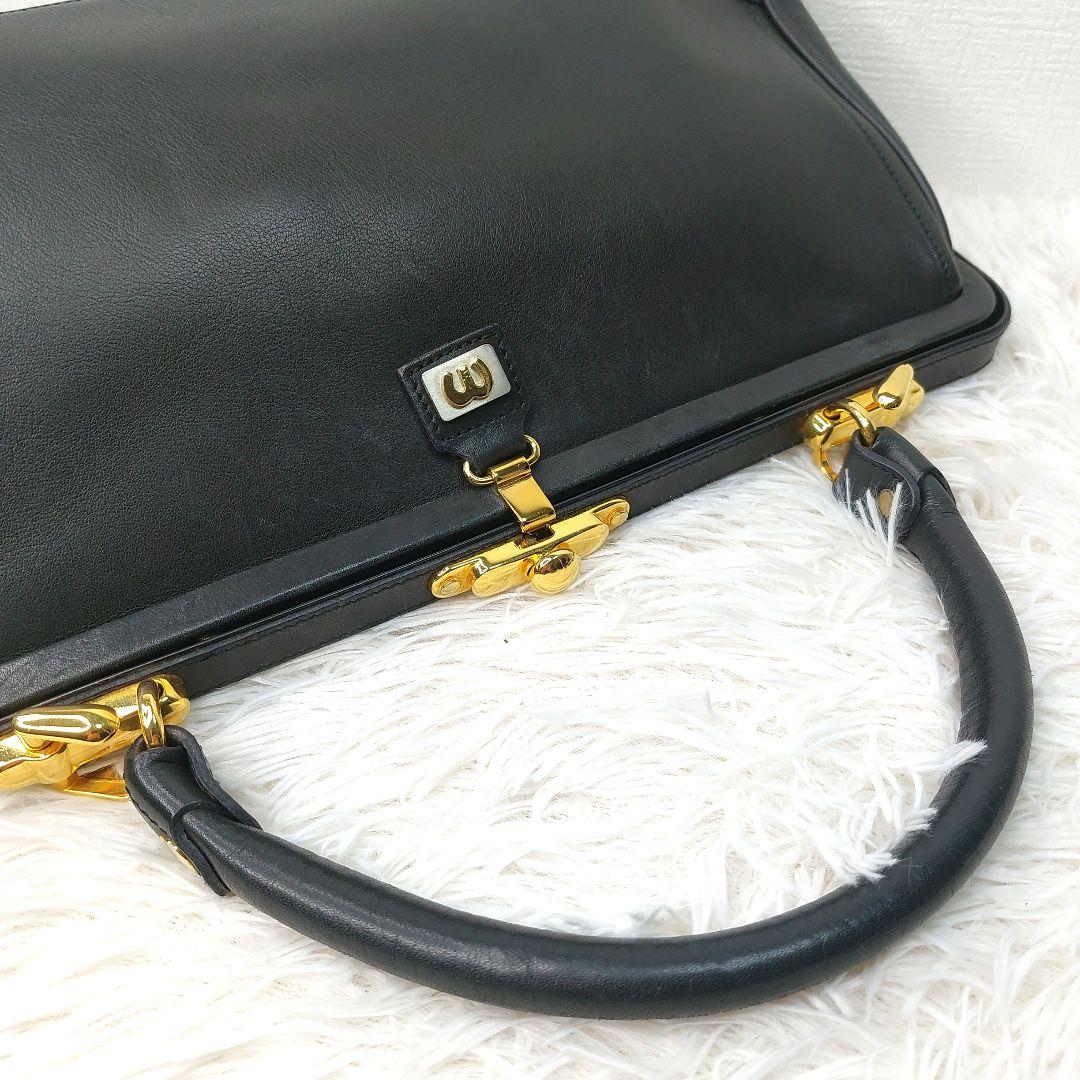 madler マドラー　ハンドバッグ ダレスバック　本革　レザー　ブラック