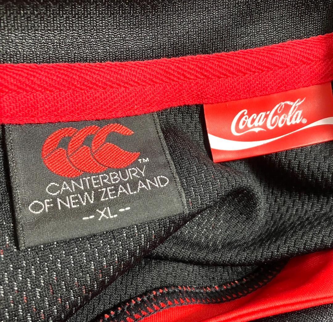 【24時間以内匿名配送】カンタベリー コカコーラ レッドスパークス 2nd XL