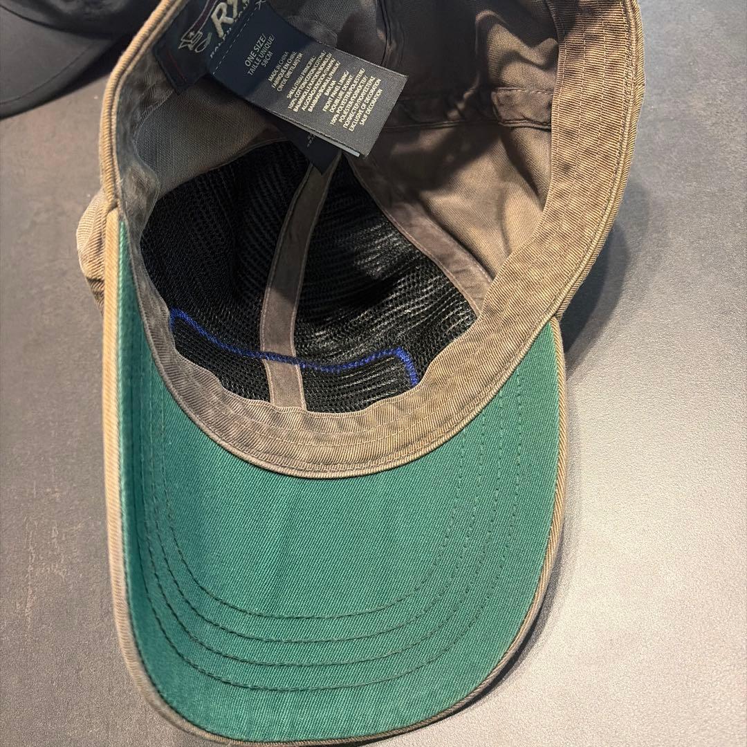 DOUBLE RL カーキキャップ