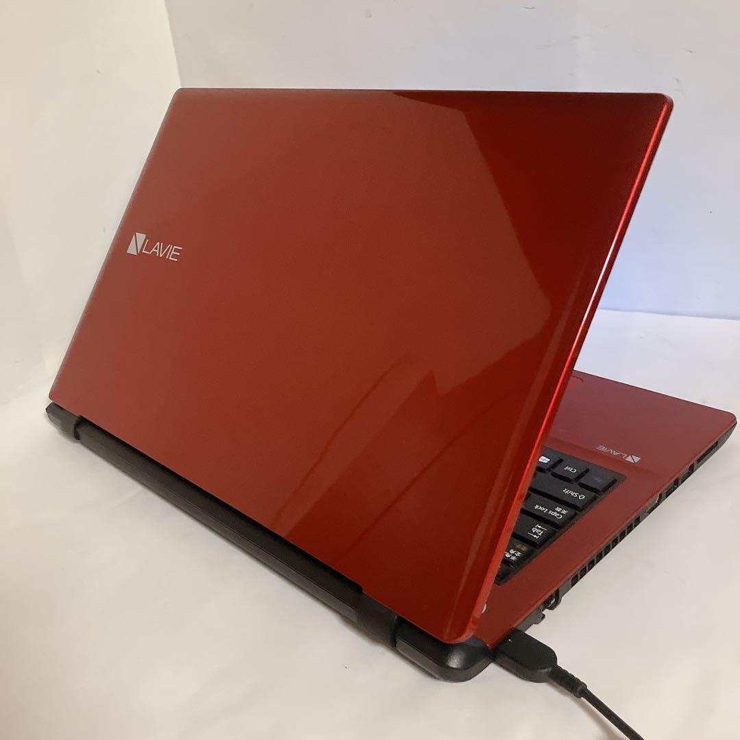 人気レッド　win11　大容量１TB　LAVIE カメラdvd搭載　ノートPC