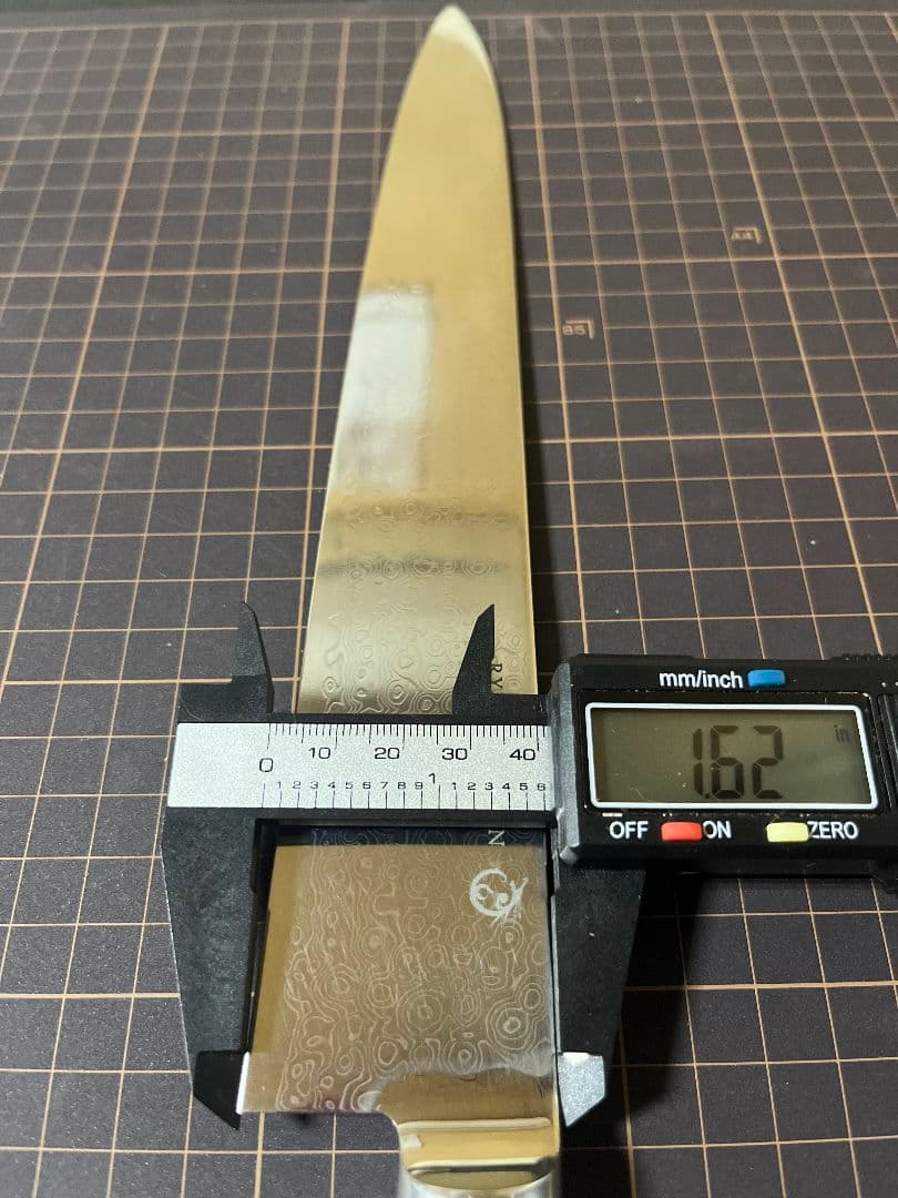 龍泉刃物 梵天雲龍 筋引 包丁 刃渡り27cm V 金10号 ニッケルダマスカス