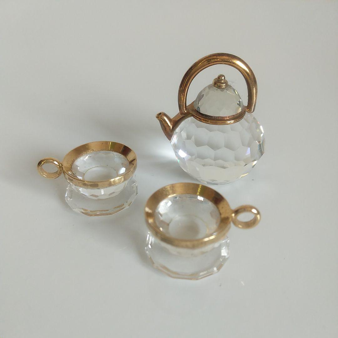 スワロフスキー　ケーキ・カップ&ソーサー・ポット・フラワーバスケット まとめ売り