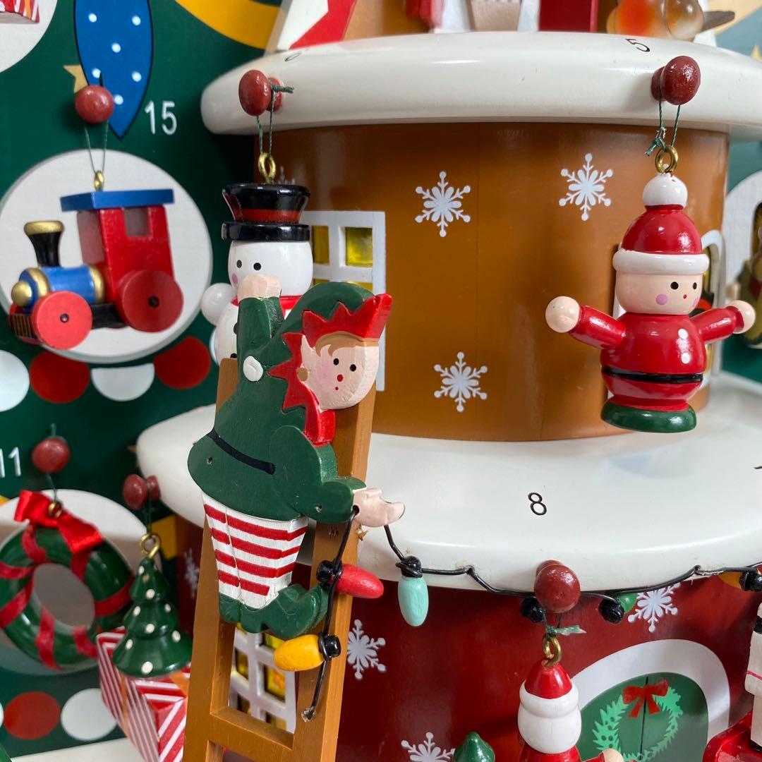 特大 WOODEN クリスマス アドベントカレンダー 木製おもちゃ オーナメント
