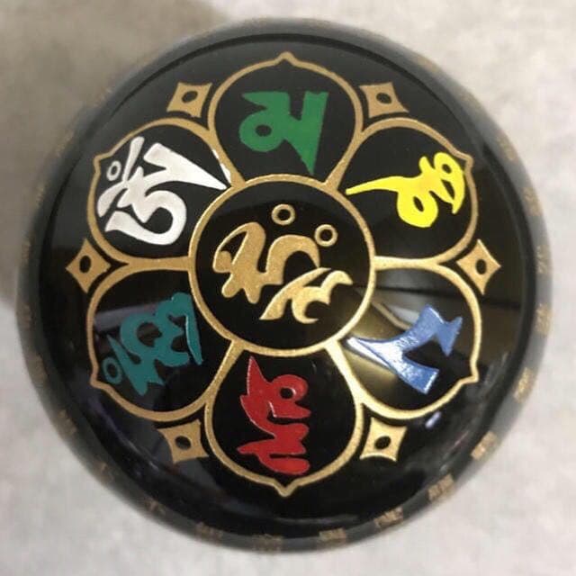 ★特選一玉★再入荷☆希少激レア☆【般若心経彫り♢漆黒のオブシディアン丸玉】❤️