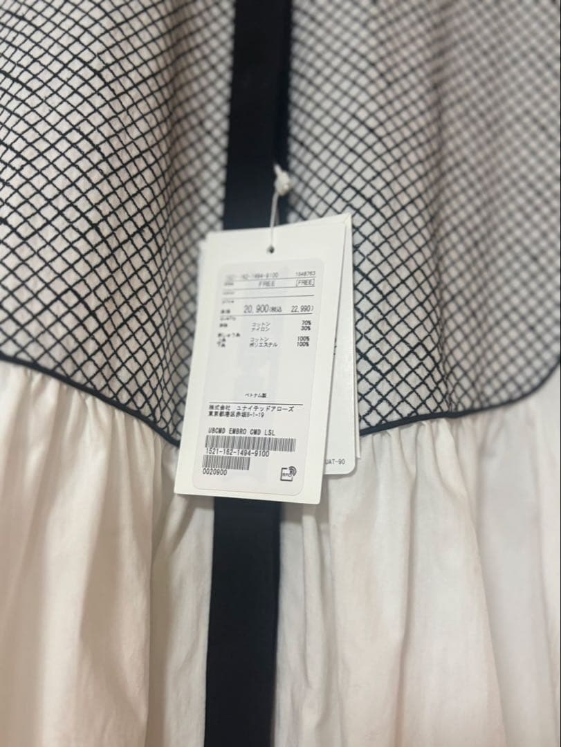 新品タグ付き　ユナイテッドアローズ　エンブロイダリー ロングスリーブ ブラウス