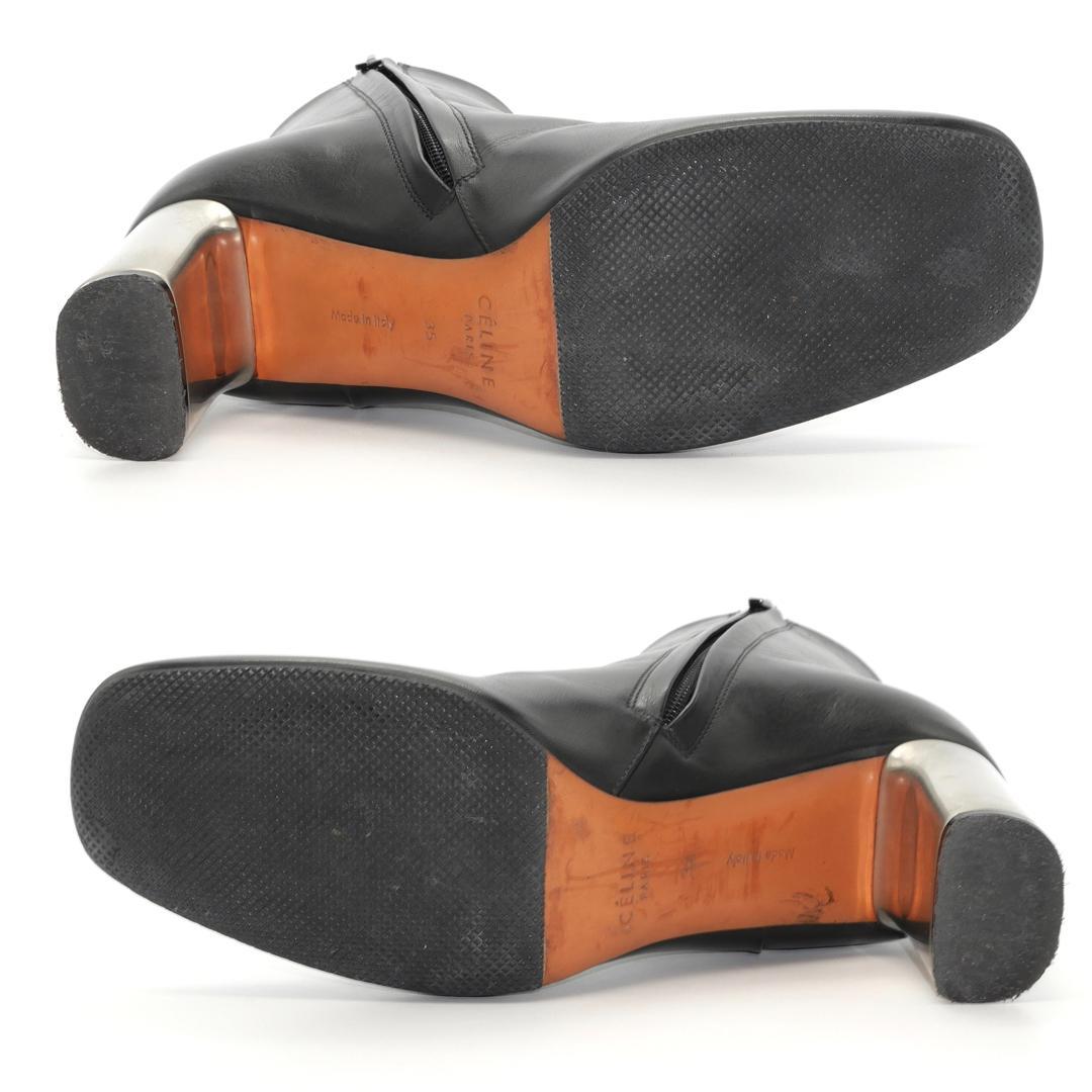 35　CELINE　BAMBAM　黒　メタルヒール　フィービー期　7cmヒール