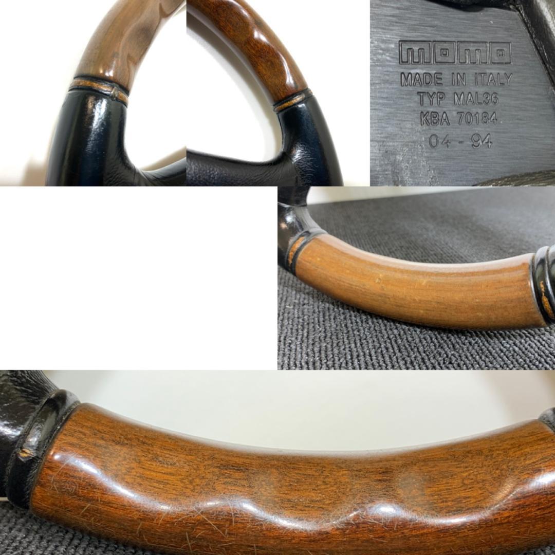 モモ オリンピック 3 ステアリング 35Φ 希少モデル ウッド レザー 当時物