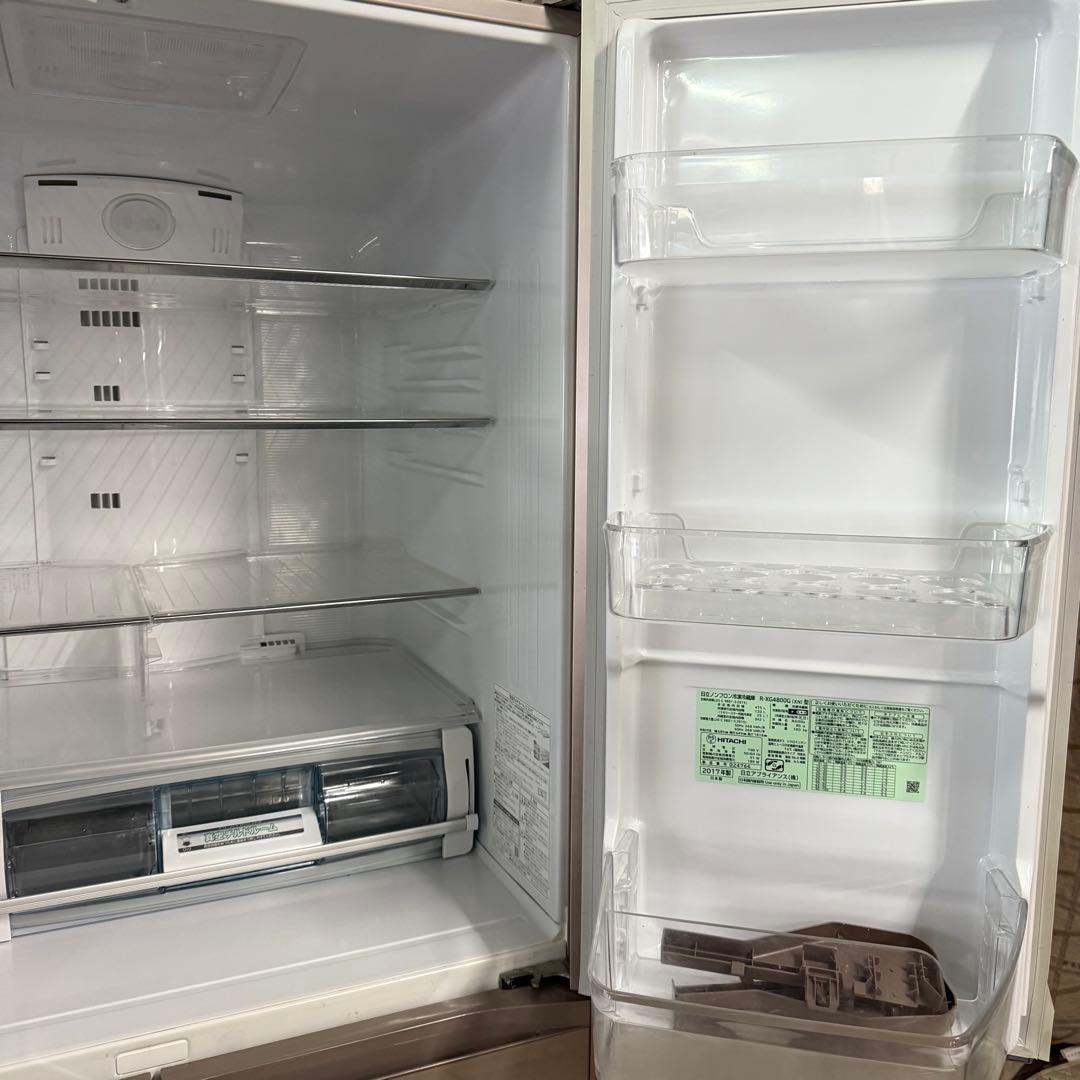 【747】HITACHI 冷蔵庫 R-XG4800G 475L 2017年