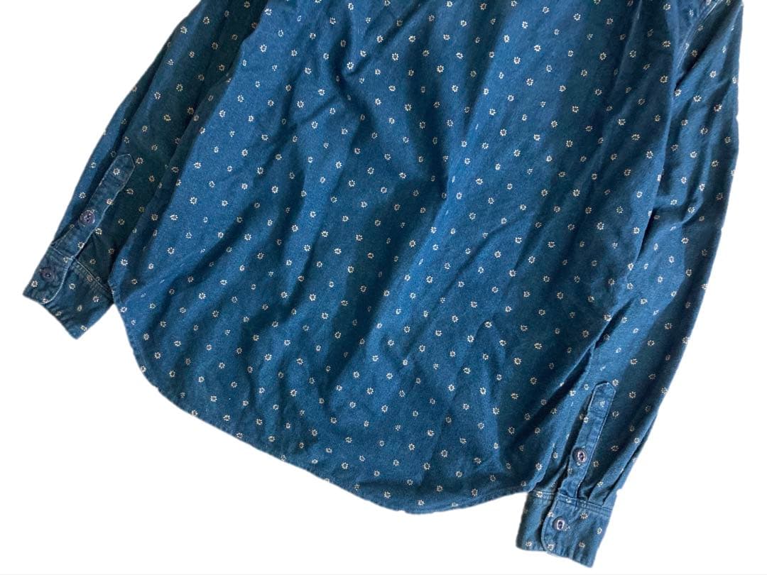 KAPITAL キャピタル ヴィンテージ加工 IDG 小花 ジップアップ シャツ