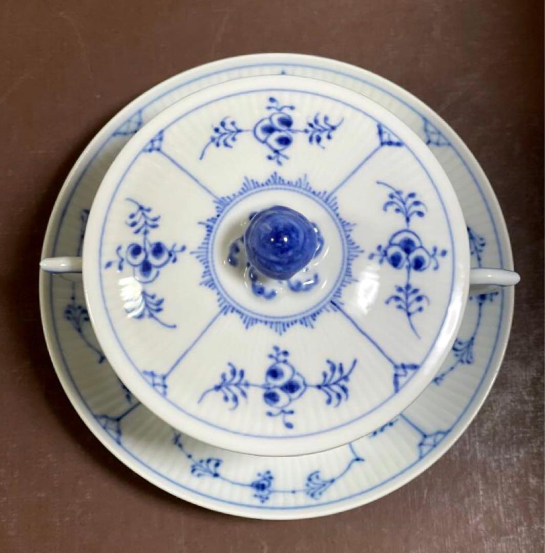 あ*ん様 ロイヤルコペンハーゲンブルーフルーテッドプレインスープカップ＆ソーサー