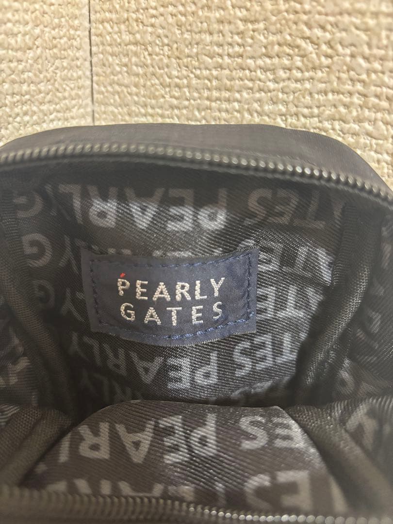 PEARLY GATES 黒 ポーチ カラビナ付き