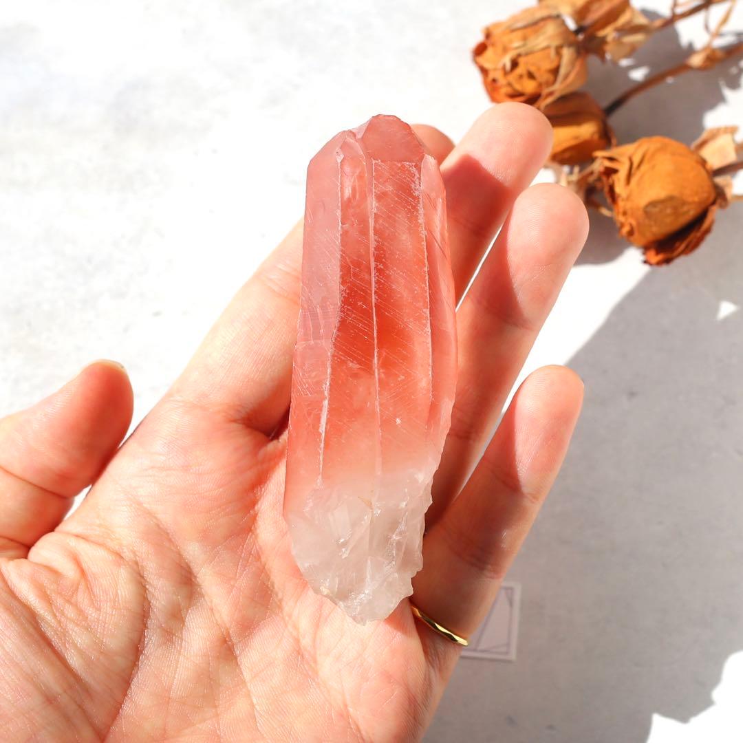 ソウルメイトツイン ディープピンクレムリアンシード 天然石 水晶 鉱物ツインレイ