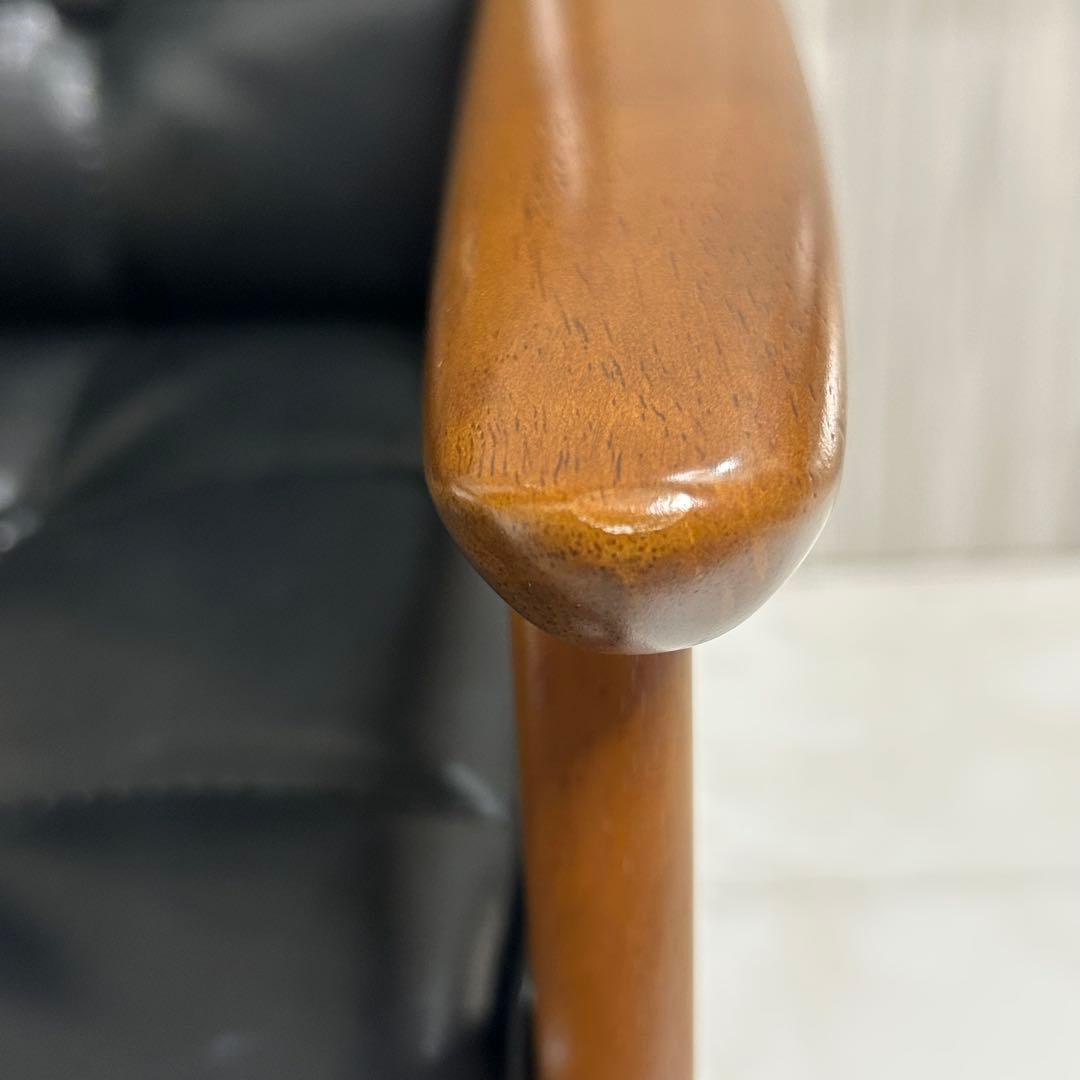 カリモク60 Kチェア ミニ ブラック ミニサイズの1Pソファ