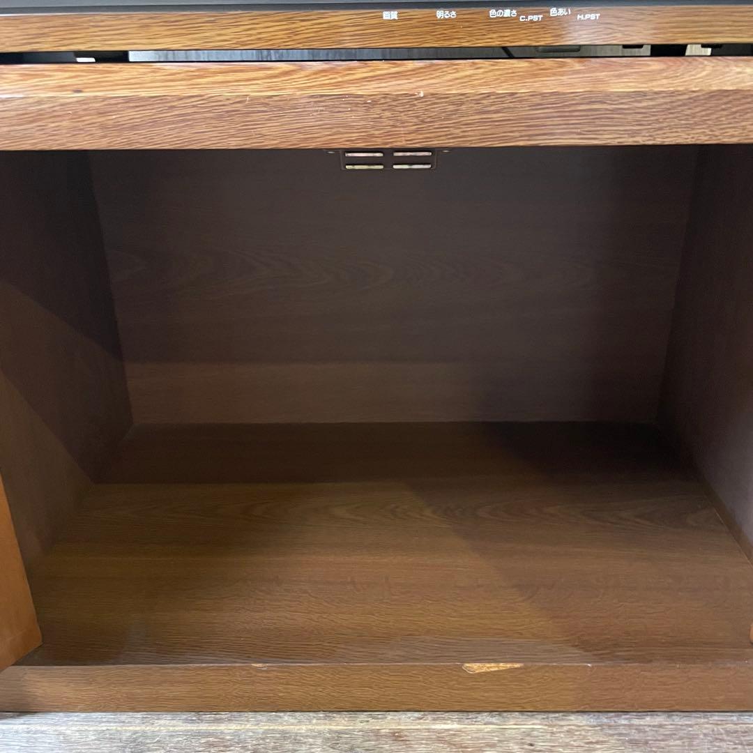 TOSHIBA 東芝18T387E ブラウン管テレビ 77年 専用テレビ台付