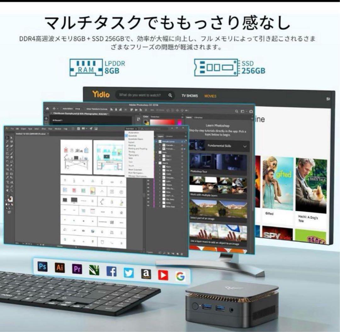 ミニpc 最大3.60GHz 4C/4Tインテル N97 ミニパソコン
