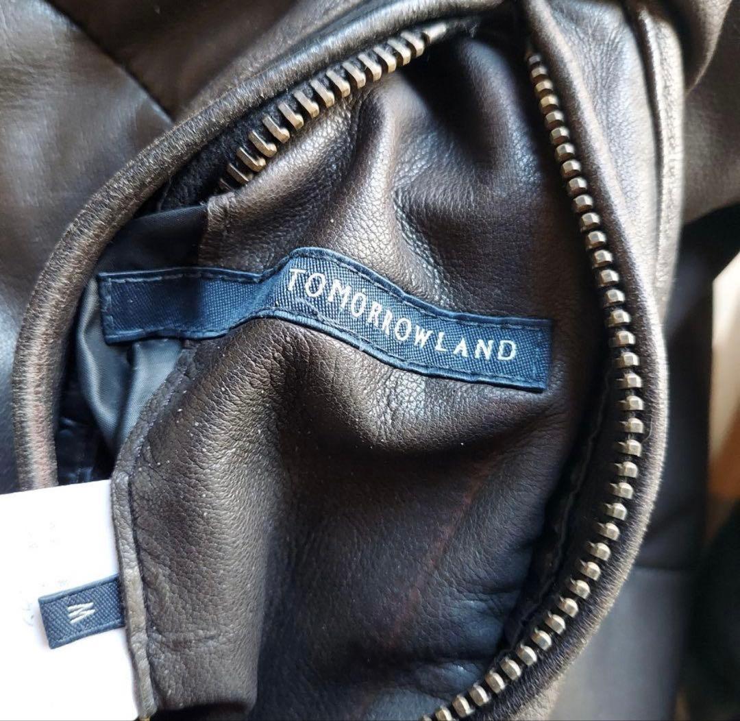 トゥモローランド リバーシブル レザー ダウンジャケット 羊革