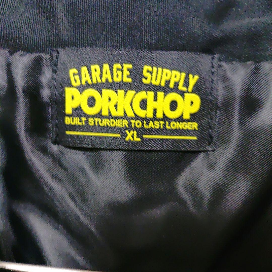 PorkChop Garage Supply ブラックナイロンジャケットXL