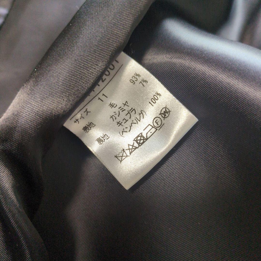 イネド　近年モデル　イタリア製生地　フーデットコート　美シルエット　ミドル丈