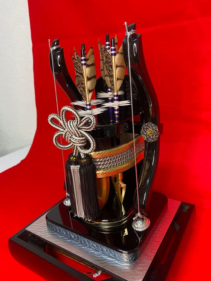 破魔弓　コンパクトガラスケース１０号・間口約２３×奥行約２２×高約３９㎝