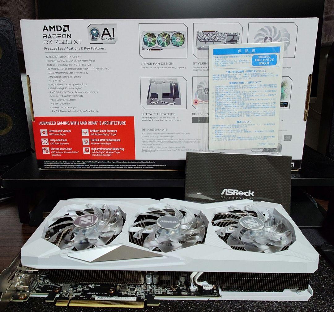 グラフィックボード・グラボ・ビデオカード Asrock RADEON RX7600XT SL 16GB OC