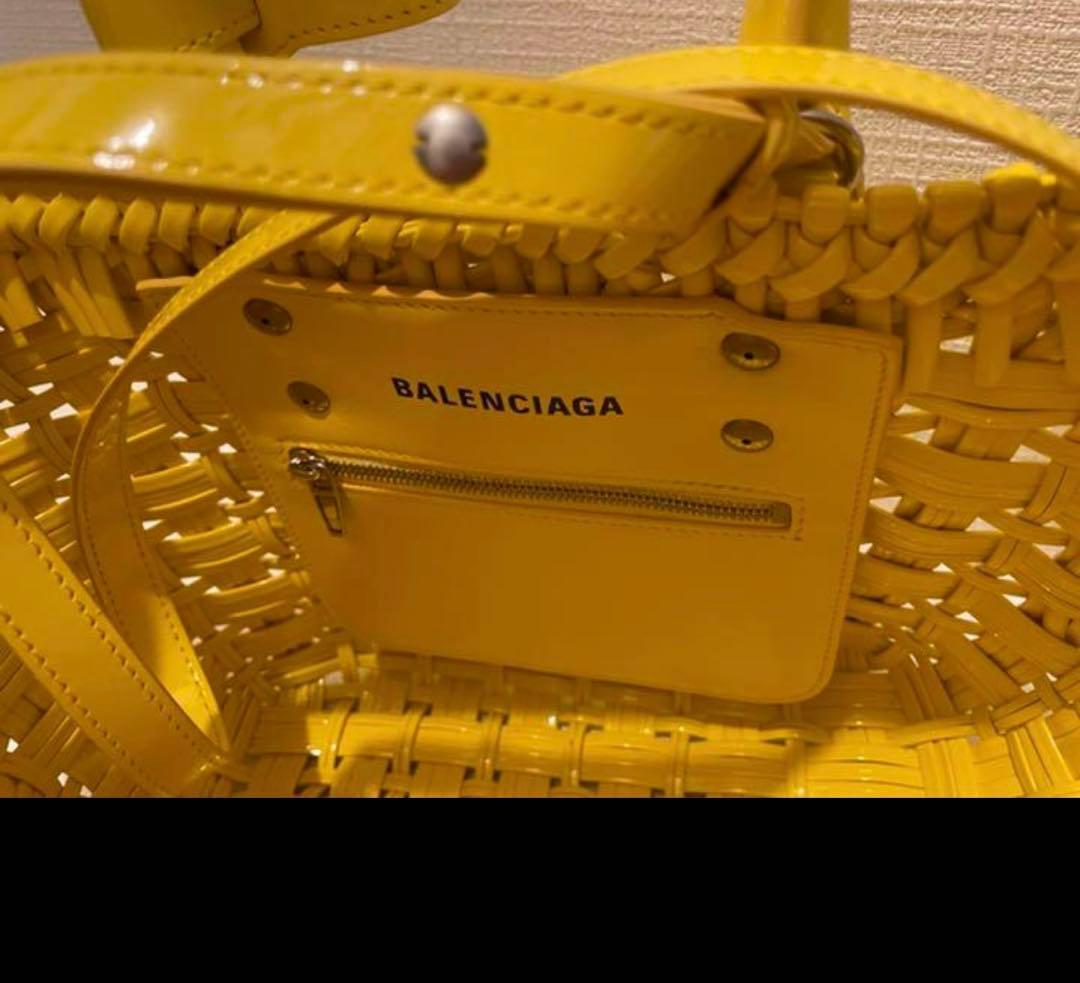 BALENCIAGA バレンシアガ ビストロXS イエロー　かごバッグ