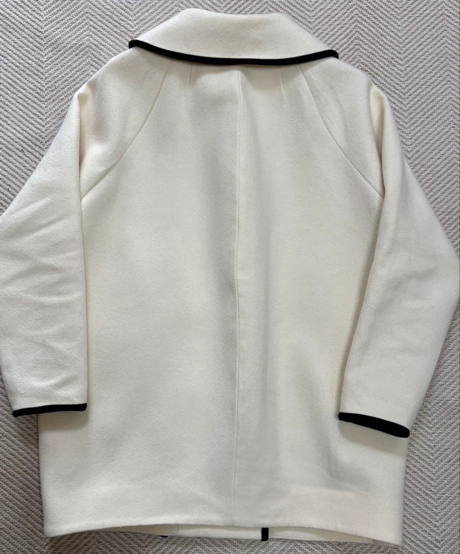 最終セブンテン seventen 美品 ダブルボタ2WAYコートオフホワイト S