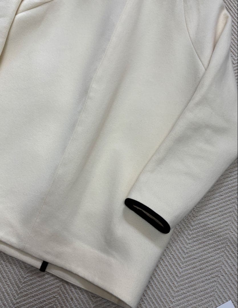 最終セブンテン seventen 美品 ダブルボタ2WAYコートオフホワイト S