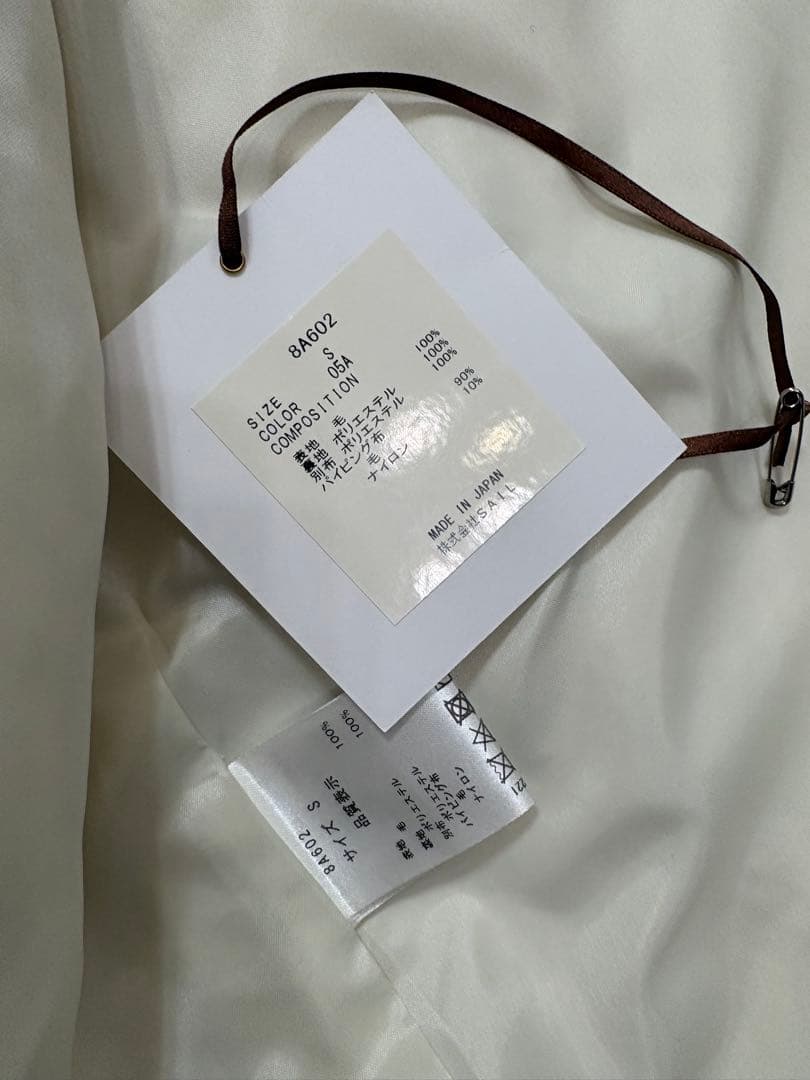 最終セブンテン seventen 美品 ダブルボタ2WAYコートオフホワイト S