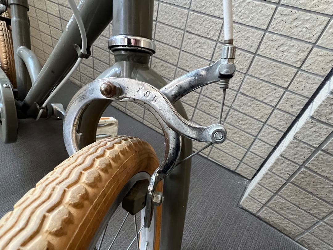 little tokyobike 限定カラー（カーキ） カゴ・補助輪付き