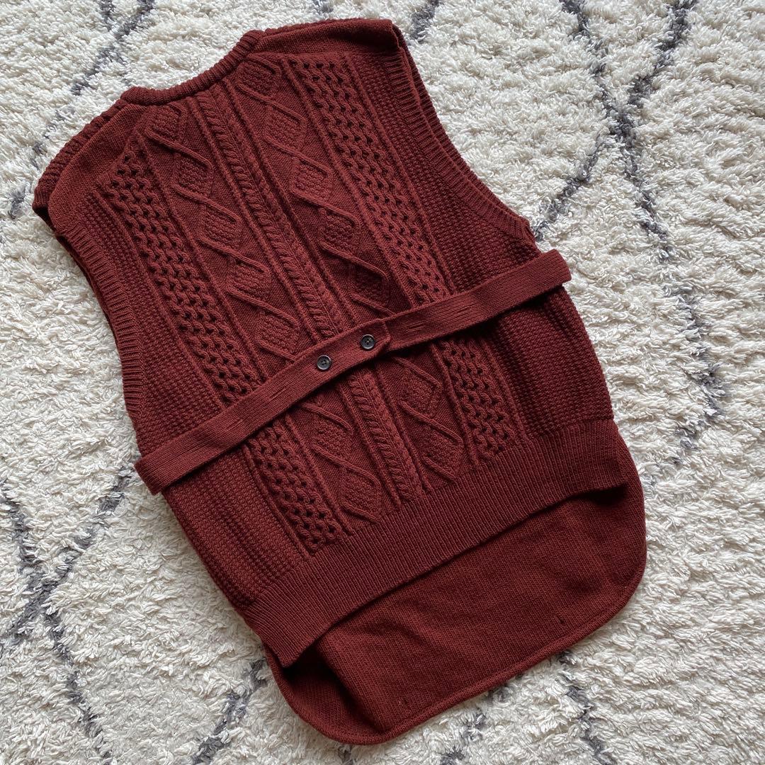 新品♡タグ付♡ stein OVERLAPED CABLE KNIT VEST