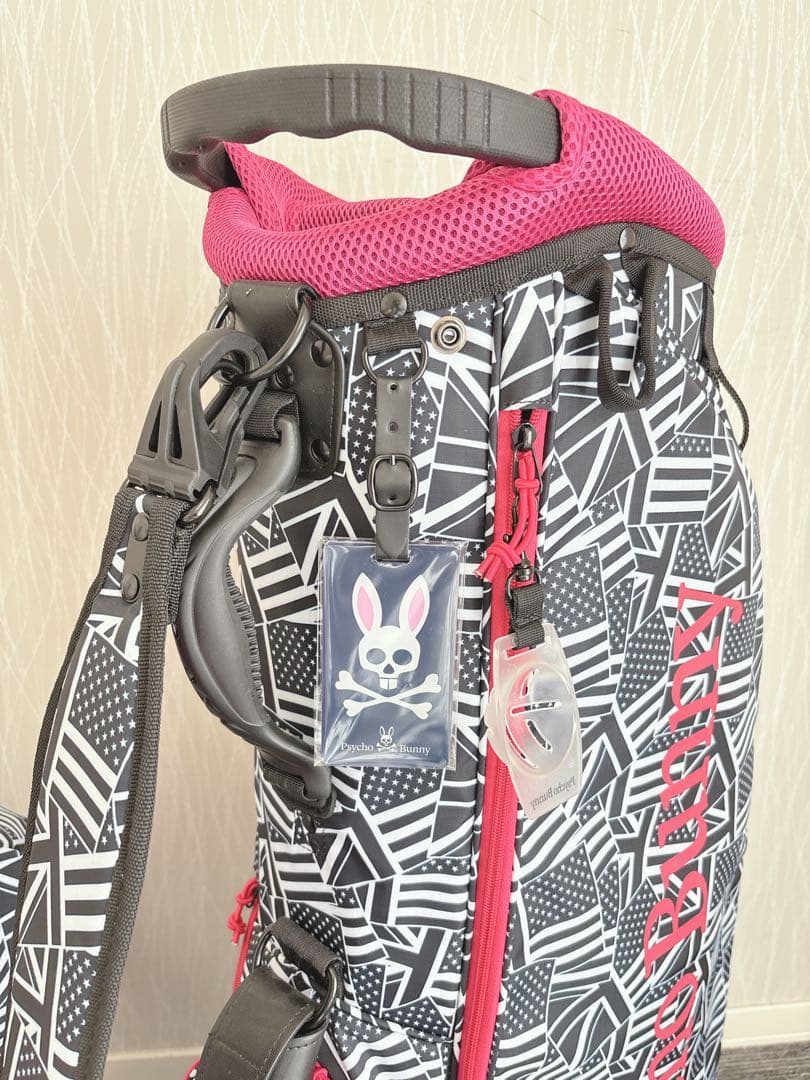 超美品❗️Psycho Bunny/サイコバニー スタンド式 ゴルフキャディバッグ
