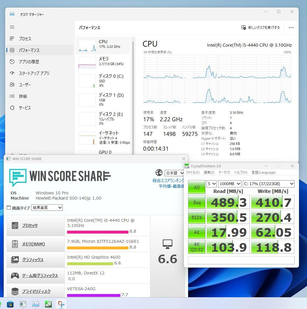 格安i7第2世代相当/事務向け/office,win11