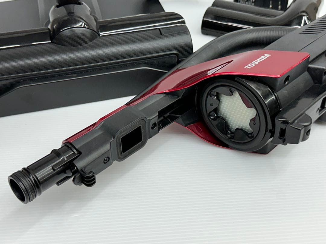 VC-CLX50 東芝　コードレス 掃除機　セット　中古　スティック　赤