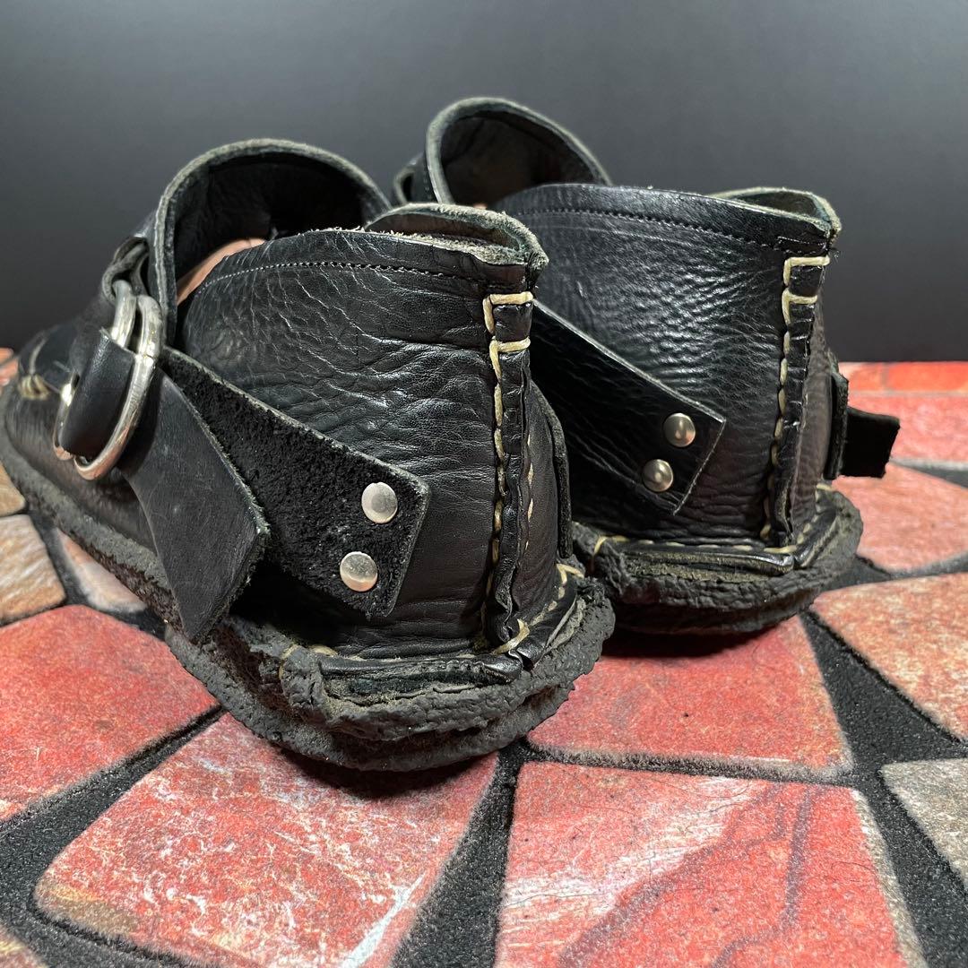 ユケテン　本革　デッキシューズ　ローファー　スリッポン　クレープソール　黒　26