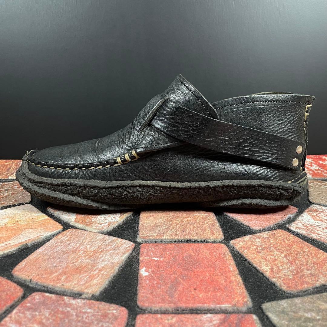 ユケテン　本革　デッキシューズ　ローファー　スリッポン　クレープソール　黒　26